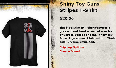 Shiny Toy Guns stripes shirt